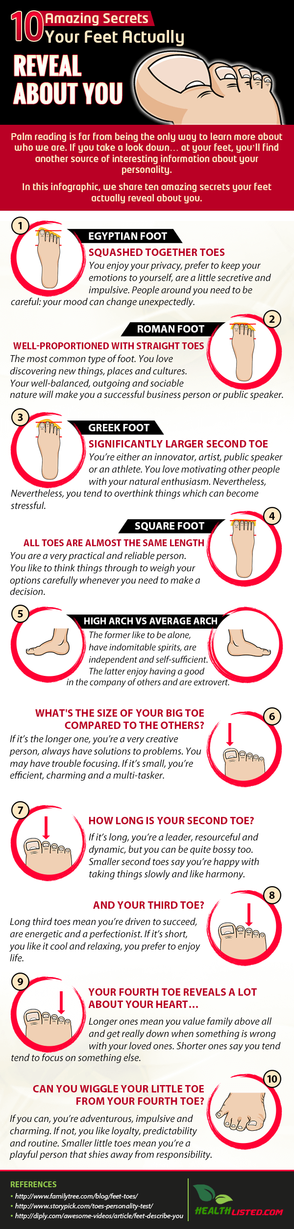 10 Amazing Secrets Your Feet Actually Reveal About You